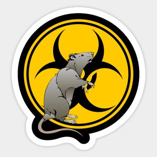 Biohazard rat Sticker